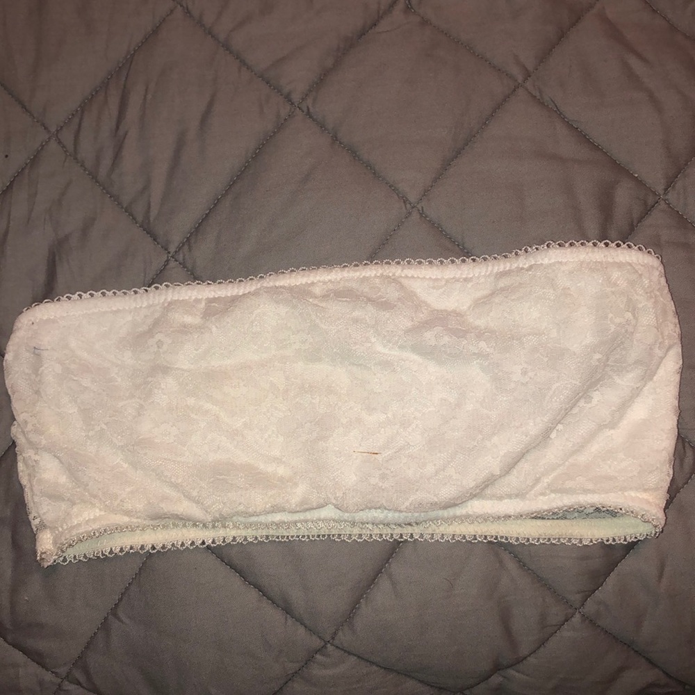 White bando top